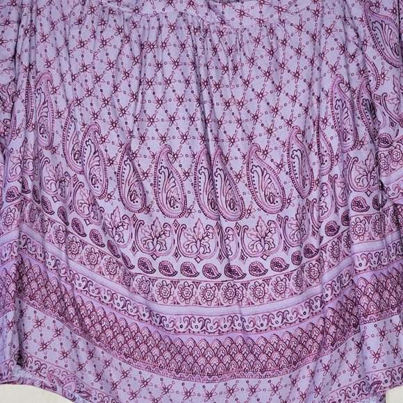 Aeropostale Burgundy Peasant Top Neck Strap Detail Women Sz S - Picture 8 of 8